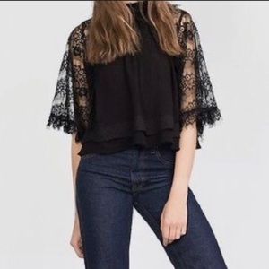 Zara- Babydoll lace blouse